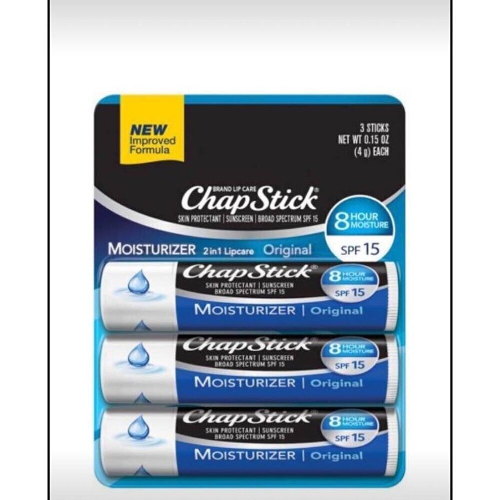 NEW 4X Moisture Chapstick 3 Packs (12 total)